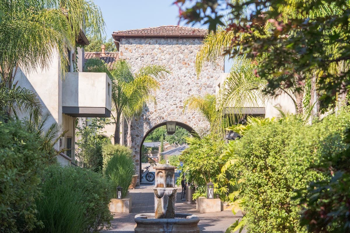 North Block Hotel courtyard in Yountville